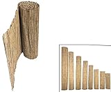 Schilfrohrmatte 'bambussi' eco als Balkon Sichtschutz Höhe 80/90/100/120/140/160/180/200cm - Breite 500cm für Garten Terasse Balkon Sichtschutz Windschutz Matten (90x500cm)