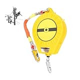 Selbsteinziehendes Lifeline Absturzsicherungsband mit Stoßdämpfung für Dachdecker und Bau, 150 kg Tragkraft, langlebige Fallschutzausrüstung