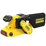 STANLEY FATMAX Bandschleifer - Leistungsstarker Bandschleifer mit bis zu 380 m min Bandgeschwindigkeit für schnellen und effizienten Materialabtrag inkl. Variable Bandgeschwindigkeit - FMEW204K-QS
