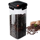 PORFOYO Kaffeedose mit Vakuumdeckel, 1800 ml Kaffeedose Luftdicht, Acryl Kaffeedose, Transparent Kaffeebohnen Behälter, Kaffeebohnenbehälter für Getreide, Süßigkeiten, Kakao, Tee, Nüss