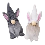 COMNESTBI 2 Stück Puppe Mit Osterhasenohren Gnom Kaninchen Ausgestopft Sitzung Plüsch Hasenzwergpuppe Puppenschmuck Zu Ostern Festival-puppenverzierung Osterdeko Pp Baumwolle