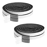 4 Rollen Dichtungsband Selbstklebend, 15mm x 10mm Schaumstoffband 8m Länge Moosgummi Türdichtung Fensterdichtung Schaumstoffstreifen Dichtband Wasserdicht Schallschutz Wärmedämmung für Türen Fenster