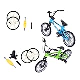 CIYODO 2Sätze Fingerfahrrad Teiliges Mini Fahrrad Mit Realistischem Design Für Fahrrad Enthusiasten Leicht Und Tragbar