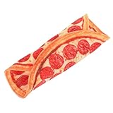 Toyvian Pizza Federmäppchen aus Canvas Aufrollbare Stifterolle mit Großem Fassungsvermögen Leichtes Stifteetui für Schule und Büro