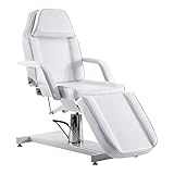 Barberpub Hydraulische Kosmetikliege Therapieliege Massageliege Tattooliege 0006W(Weiß)