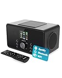 Internetradio WLAN | DAB Radio mit Bluetooth | Küchenradio 100 Watt 2.1-Lautsprecher mit Subwoofer | DAB Plus Radio | Internet Radios | Digitalradio DAB Plus mit Fernbedienung | MAJORITY Bard