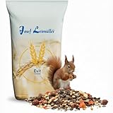 Leimüller Edel Eichhörnchenfutter 5 kg - Reich an Nüssen, Mehlwürmer & Früchten - 100% Artgerecht und Natürlich - Ganzjahres Futter für Eichhörnchen & Streifenhörnchen aus Österreich