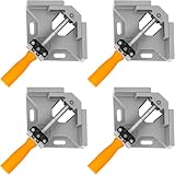 4 Stück Winkelspanner 90 Grad, Eckspanner, Winkelklemmen Für Holzarbeiten, 90 Grad Positionierwinkel, Rahmenspanner, Eckenspanner aus Hochwertiger Legierung Für Holzarbeiten, Engineering, Fotorahmen
