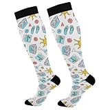 Strandshorts Flip-Flops Kompressionssocken Compression Sock Abgestufte Stützstrümpfe Für Krampfadern Ödeme Krankenschwester Flug 1 Paar 50Cm