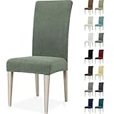 Ystyle Stretch Stuhlhussen 6er Set, Stuhlbezug Elastisch Abnehmbarer Waschbarer, Universal Hussen Für Stühle, Stuhlbezüge Chair Cover Für Hotel Bankett Küche Restaurant Hochzeit Party, Hellgrün