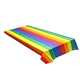 Tischdecke Rainbow – Tischdecke mit Pride-Flagge, dick, quadratisch, königlich, bunt, regenbogenfarben, waschbar, Küche, Esstisch, Dekoration für den Innen- und Außenbereich