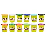 Play-Doh E4830F03 12er-Pack mit Spielknete in Grundfarben, 112g-Dosen in recycelbarer Verpackung, optimal für Schulen und Kindergärten, ab 2 Jahren