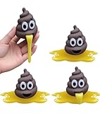 TAKONE Puking Ball Kackwurst Stressball – 4 Stück Lustige Quetschbälle in Kotform, Anti-Stress Spielzeug für Kinder & Erwachsene, Mitgebsel Party