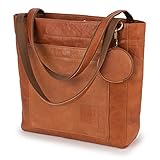 Berliner Bags Vintage Shopper Tasche Damen Seville, Henkeltasche aus Leder, Handtasche für Frauen - Braun