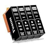 4X 364XL Druckerpatronen Kompatibel für HP 364XL Patronen für Photosmart 5520 5510 6510 6520 7510 7520, Deskjet 3520 3070A 3522, Officejet 4610 4620 4622 (Schwarz)