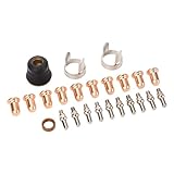Plasmaschneider-Düsenspitzen-Elektrodenhalterungsset. Enthält IPT40-Elektrodenspitzen mit Messing-Zink-Legierungs-Edelstahlmaterial für YESWELDER CUT 55DS Pro für CUT 65DS