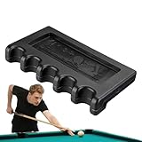 Billard-Pool-Zubehör – platzsparende Billardqueue-Ablage für 5 Plätze, tragbar, kompakt, harte Ausrüstung, Zubehör für Spielzimmer, Männer, Kinder, Familienspieler, Trainingsbegeisterte