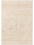 benuta Pure Wollteppich Berber - 100% Wolle handgeknüpft - Rechteckig & im Style: Berber, Traditionell, Uni, Hygge & Cozy, Minimalistisch, Natural - Pflegeleicht für Wohnzimmer | Cream | 80x150 cm