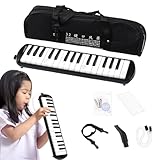 Dfstvup Melodica 32 Tasten - Melodica-Instrument Air Keyboard Piano - Harmoniuminstrument mit 32 Tasten und Tragetasche für Anfänger und Profis