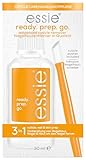 Essie ready.prep.go. – professionelles 3-in-1 Nagelpflegeset mit Nagelhautentferner und wiederverwendbarem Nagelhautschieber für perfekte Nägel, 30 ml