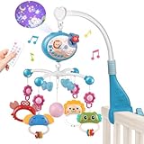 AmyBenton Baby Crib Mobile Babybett mit Musik und Lichtern, Babymobile für Bett mit Timing-Funktion und Projektor, Elektrische Mobile baby Mädchen Jungen