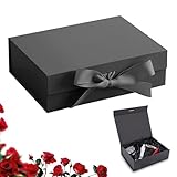 Geschenkbox mit Magnetische Deckel, Geschenkbox Geburtstag, Geschenkkarton mit Schleife, für Hochzeiten Geburtstage 23 × 17 × 7cm