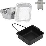 DcYourHome Fettwanne mit 15 Stück Abtropfschale für Nexgrill 720-0830H 720-0925P 720-0830D 720-08882A 720-0896 720-0888S Ersatzteile, Grill-Tropfschale für Cuisinart CGG-7400 CGG-855 00 Fett Fänger