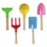 Elektheim Handschaufel-Set Gartenhelfer für Kinder ab 3 Jahre, Gartenset mit Schaufel Rechen Spaten Löffel Gabel Harke, Kinder Gartengeräte Garten Werkzeuge Geräte Sandspielzeug Strand Spielzeug