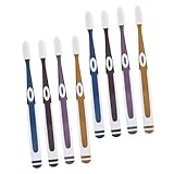 HOMOCONO 8 Stück Reisegröße Zahnbürsten mit Silikon Ersatzköpfen Teilig für Erwachsene zu Empfindlichem Zahnfleisch Unterwegs Sorgt für Frischen und Gründliche