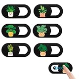 Laptop-Kamera-Abdeckung, Motiv: niedliche Pflanzen, Webcam, Computer, Telefon, Privatsphäre, ultradünn, Webcam-Blocker, Schieber für Laptop, iPhone, iPad, Tablets, PC Pro/Air, Smartphone, 6 Stück