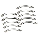 EBETA E 20er Silber Schubladegriff Möbelgriffe Relinggriffe, Bogengriffe Küchengriff Schrankgriffe Stangengriffe aus Gebürsteter Edelstahl (10 Stück, 64 MM)