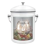 Kompostbehälter für die Küche mit Deckel, Lebensmittelabfallsammler für den Innenbereich, mit rostbeständiger Beschichtung für Freunde und Nachbarn.