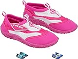 Cressi Coral Jr - Kinder Badeschuhe für Pool und Strand, Mehrfarbig (Rosa/Weiß), 31 EU