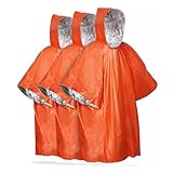 ZORVYN 3 Stück Notfall-Survival-Poncho,Notfall Regenponcho,Rettungsdecke Biwaksack,Notfallschlafsack, Erste-Hilfe-Wärmedecke,Isolierung und Regensicher, Geeignet Für Camping, Wandern und Notfälle
