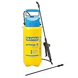 GLORIA Drucksprühgerät prima 5 Plus | Säurebeständiger Drucksprüher 5 Liter für Essigsäure, Pflanzenschutzmittel & Unkrautvernichter | Gartenspritze mit Verlängerungslanze