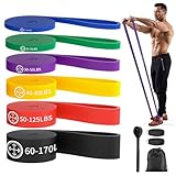 Fitness Bands, Resistance Bands Set of 6, Resistance Bands with Door Anchor, Carry Bag.Resistance Bands for Pilates
