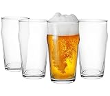 Glasmark KROSNO 1992 Biergläser Set 4 Stück 530 ml Pils Bierglas Stout Ale Gläser Für Bier Bierseidel Bierkrug Spülmaschinengeeignet
