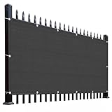 Sichtschutzzaun, schwarz, 1,5 x 19 m, 90 % Blockierung, für den Außenbereich, Gartennetz für Garten und Terrasse, inkl. Kabelbinder und Ösen, Höhenoptionen: 1,2 m/1,3 m/1,4 m/1,5 m