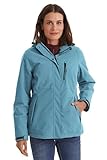 Killtec Damen Outdoorjacke Funktionsjacke mit abzippbarer Kapuze KOW 140 WMN Jckt wasserdicht, Winddicht, atmungsaktiv 00841-sturmblau 46