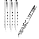 com-four® 4X Zelt-Hering aus Stahl - halbrunde, robuste Erdnägel für Camping und Outdoor - ideal für normalen Boden (4 Stück - 30cm)