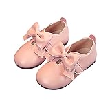 aaSccex Modische Herbstschuhe für Mädchen, flach, leicht, Klettverschluss, einfarbig, Schleife, einfache Jugendstiefel, Größe 38, rose, 31 EU