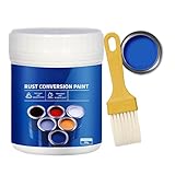 Wetterfeste Rostumwandlungsfarbe für Metall, Rust Conversion Paint, Rostumwandler und Rostentferner, Universal Schnell Trocknender Rostentferner, Rostumwandlungsfarbe für Metall, Auto, Zäune (Blau)