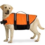 Rettungsweste für Hunde – Schwimmgeschirr für Hunde | reflektierend, atmungsaktiv und verstellbar für Pool, Kajak, Rafting und Seen