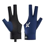 Wnddle Billard Handschuh, Billard Handschuh Links, Snooker Handschuhe, Billiard Pool Cue Gloves, Verstellbare Poolhandschuhe, rutschfeste Poolhandschuhe, Geeignet für Snooker, Pool-Spiele (Blue)