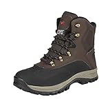 NORTIV 8 Herren Winterstiefel Jungen Warm Gefüttert Schneestiefel wasserdichte Wanderstiefel Outdoor Schuhe Trekking Stiefeletten Winter Stiefel DUNKEL/BRAUN/SCHWARZ 180411 Größe 43EU/9.5US