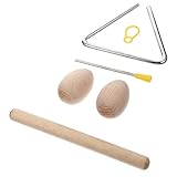 VICASKY 1 Satz Orff-Instrument Dreieck Handpercussion Dreieckiges Instrument Musical Stürmer Instrument Für Erwachsene Musikalisches Schlagzeug Musikinstrumente Für Erwachsene Metall