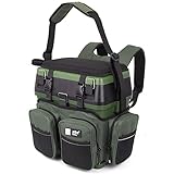 Zite Fishing [Multi Angelkoffer-Rucksack & Sitz-Kiepe in 1] Angeltasche inklusive 4x Tackle-Angelbox für Angelzubehör im Deckel, Angeltasche mit Boxen Angel Tasche Angeltaschen Angelrucksack mit Boxen