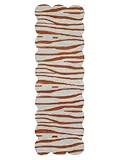 RugVista Arty Zebra, Teppich, 250 x 80 cm, Rechteckig, Niedriger Stapel, Wohnzimmer, Schlafzimmer, Diele, Nur chemische Reinigung, Hell Blau/Rost
