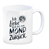 speecheese Ich liebe dich bis zum Mond und zurück Kaffeebecher Romantisches Valentinstagsgeschenk - personalisierbarer Tassenhalter