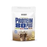 Weider - Protein 80 Plus - 4-Komponenten Protein Pulver - Hoher Proteingehalt mit 80% Eiweiß - Cremige Shakes mit Calcium & Vitamin B6 - 500g - Schoko